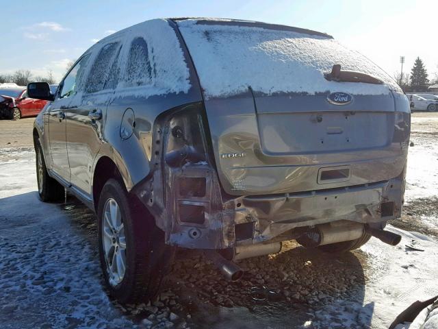 2FMDK48C19BA97587 - 2009 FORD EDGE SEL GRAY photo 3