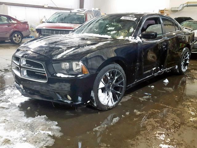 2C3CDXHG2EH262248 - 2014 DODGE CHARGER SX BLACK photo 2