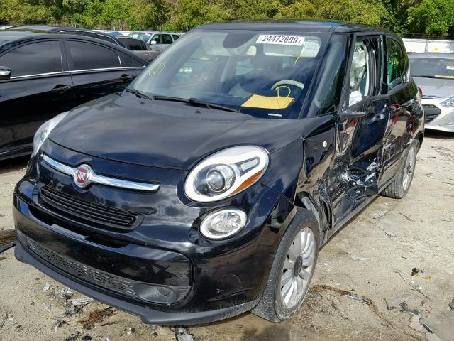 ZFBCFABH5EZ014907 - 2014 FIAT 500L EASY BLACK photo 2