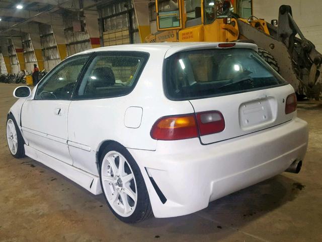 2HGEH2357NH548308 - 1992 HONDA CIVIC DX WHITE photo 3