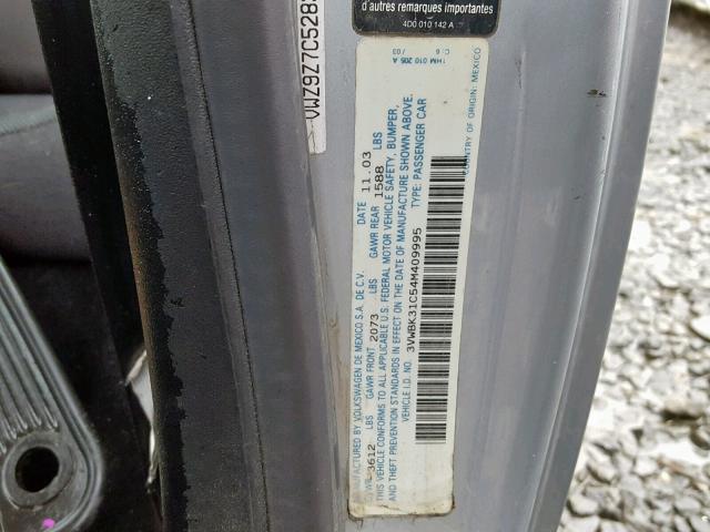 3VWBK31C54M409995 - 2004 VOLKSWAGEN NEW BEETLE Silber Foto 10