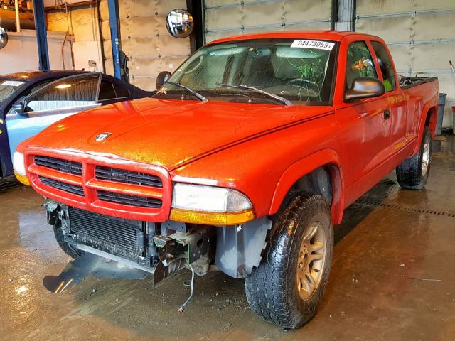 1D7HG32N43S186147 - 2003 DODGE DAKOTA SPO RED photo 2