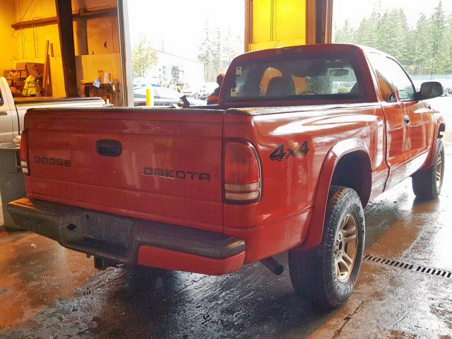 1D7HG32N43S186147 - 2003 DODGE DAKOTA SPO RED photo 4