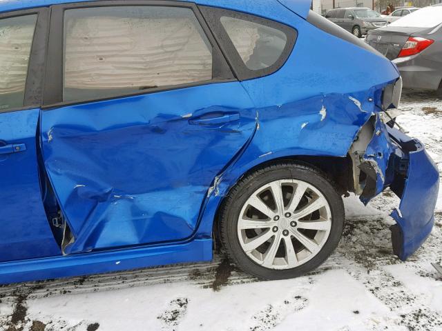 JF1GH756X8H823163 - 2008 SUBARU IMPREZA WR BLUE photo 9