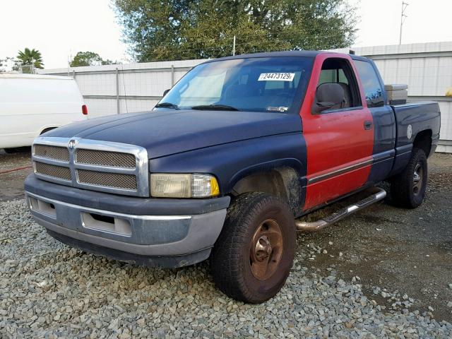 3B7HF13Y81M517828 - 2001 DODGE RAM 1500 BLUE photo 2