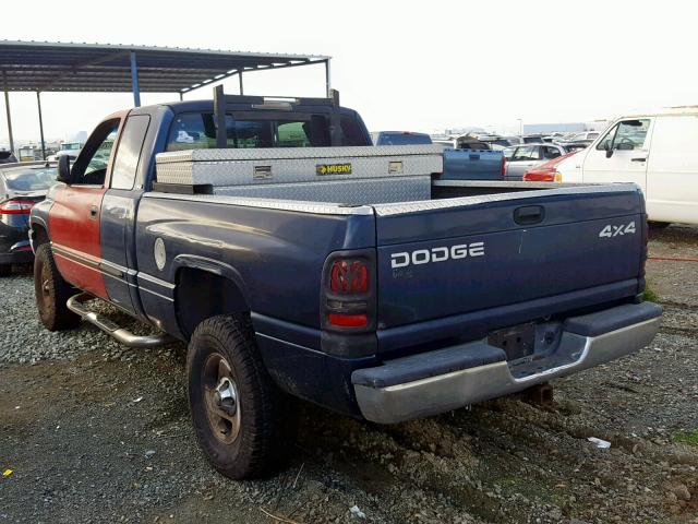 3B7HF13Y81M517828 - 2001 DODGE RAM 1500 BLUE photo 3