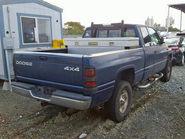 3B7HF13Y81M517828 - 2001 DODGE RAM 1500 BLUE photo 4