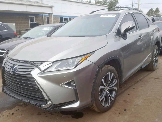 2T2BGMCA3HC012320 - 2017 LEXUS RX 450H SILVER photo 2