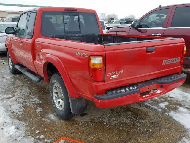 4F4YR16V61TM23710 - 2001 MAZDA B3000 CAB RED photo 3