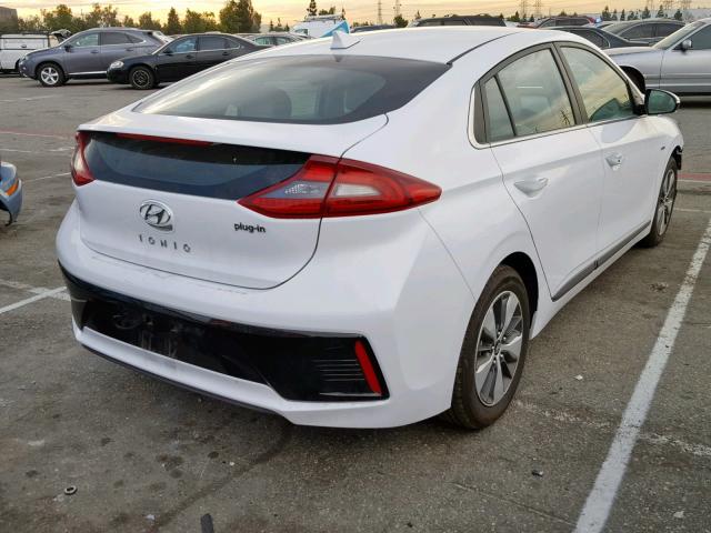 KMHC75LD5JU090840 - 2018 HYUNDAI IONIQ LIMI WHITE photo 4