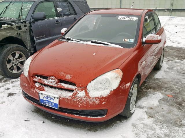 KMHCM3AC3AU184576 - 2010 HYUNDAI ACCENT BLU ORANGE photo 2