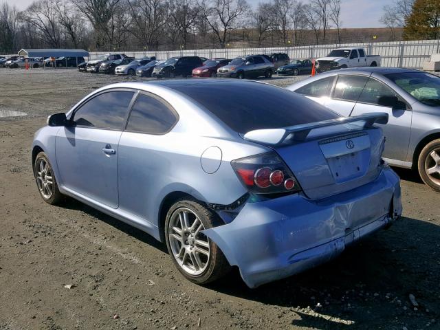 JTKDE167680222799 - 2008 TOYOTA SCION TC ლურჯი ფოტო 3