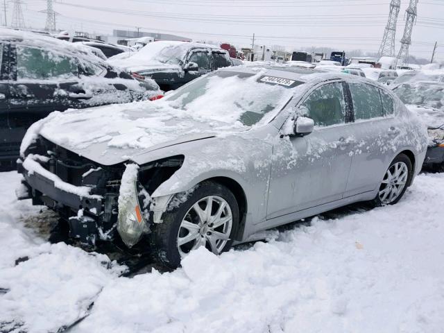 JN1CV6AR9AM453741 - 2010 INFINITI G37 SILVER photo 2