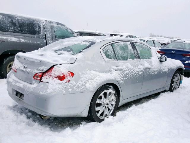 JN1CV6AR9AM453741 - 2010 INFINITI G37 SILVER photo 4