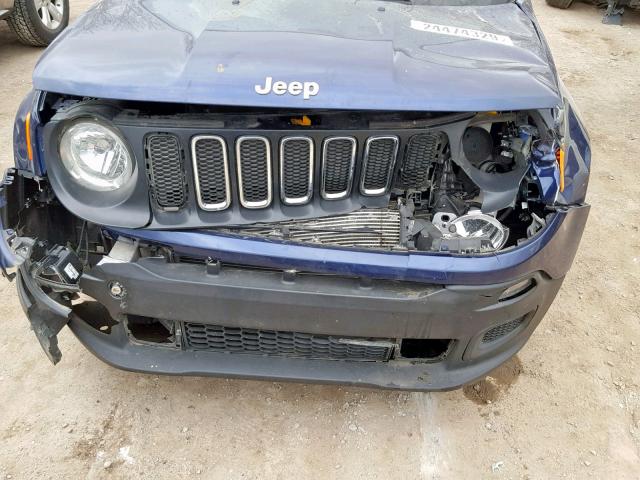 ZACCJAAB1HPF71406 - 2017 JEEP RENEGADE S PURPLE photo 9