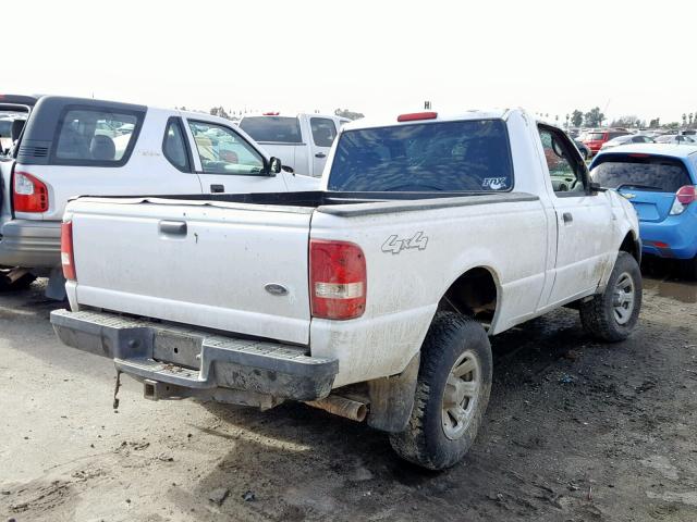 1FTYR11U27PA06173 - 2007 FORD RANGER WHITE photo 4