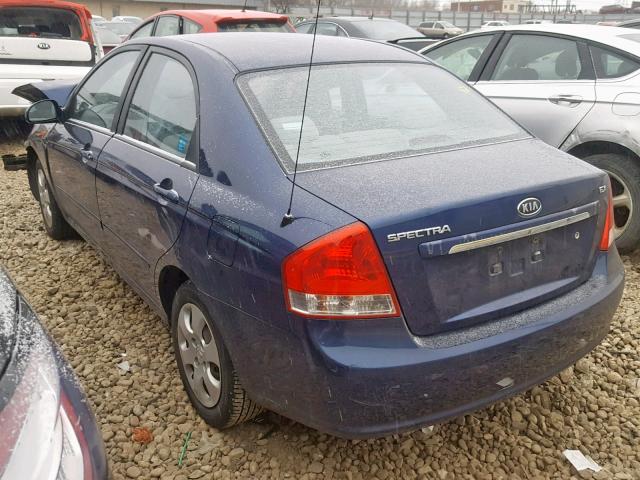 KNAFE121485541586 - 2008 KIA SPECTRA EX BLUE photo 3