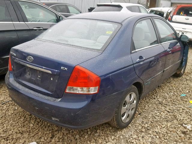 KNAFE121485541586 - 2008 KIA SPECTRA EX BLUE photo 4