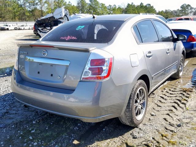 3N1AB6AP0CL725315 - 2012 NISSAN SENTRA 2.0 GRAY photo 4