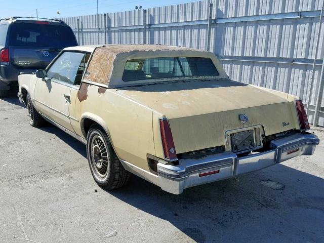 6L578AE638336 - 1980 CADILLAC ELDORADO YELLOW photo 3