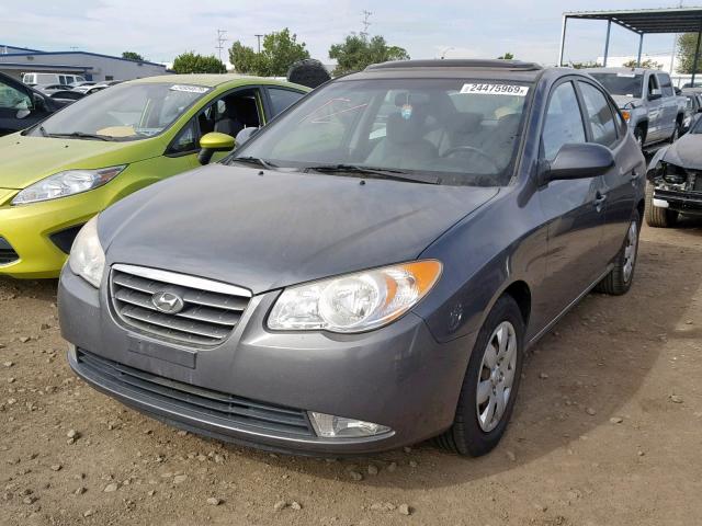 KMHDU46D18U303036 - 2008 HYUNDAI ELANTRA GL GRAY photo 2