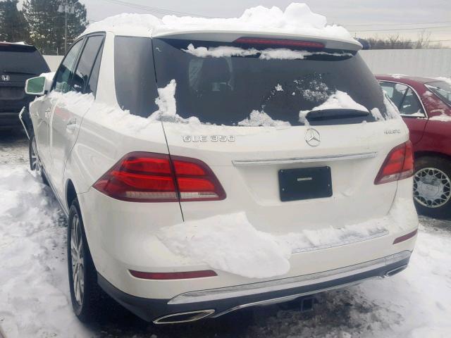 4JGDA5HB7GA719344 - 2016 MERCEDES-BENZ GLE 350 4M WHITE photo 3