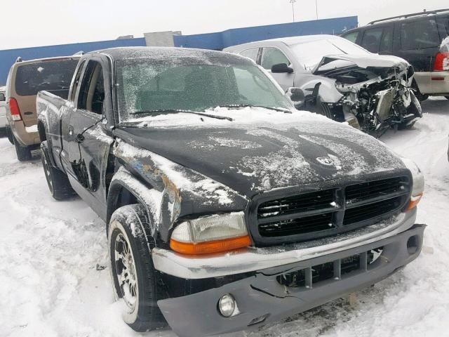 1D7HL42X23S355472 - 2003 DODGE DAKOTA SLT BLACK photo 1