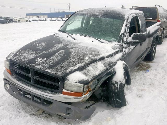 1D7HL42X23S355472 - 2003 DODGE DAKOTA SLT BLACK photo 2