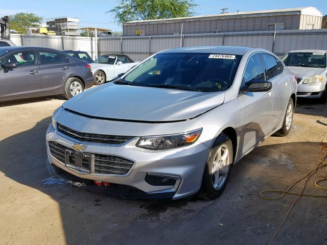 1G1ZB5ST7HF120272 - 2017 CHEVROLET MALIBU LS SILVER photo 2