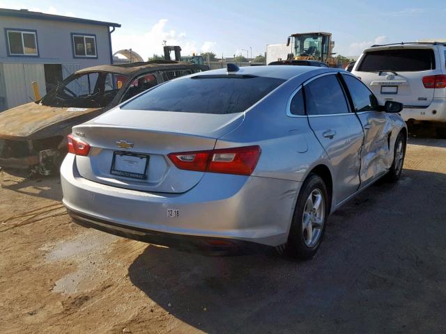 1G1ZB5ST7HF120272 - 2017 CHEVROLET MALIBU LS SILVER photo 4