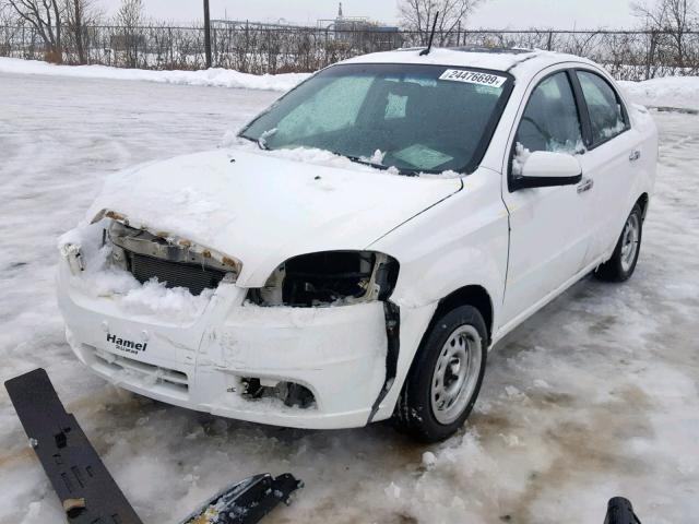 3G1TC5DE6AL134712 - 2010 CHEVROLET AVEO LT WHITE photo 2