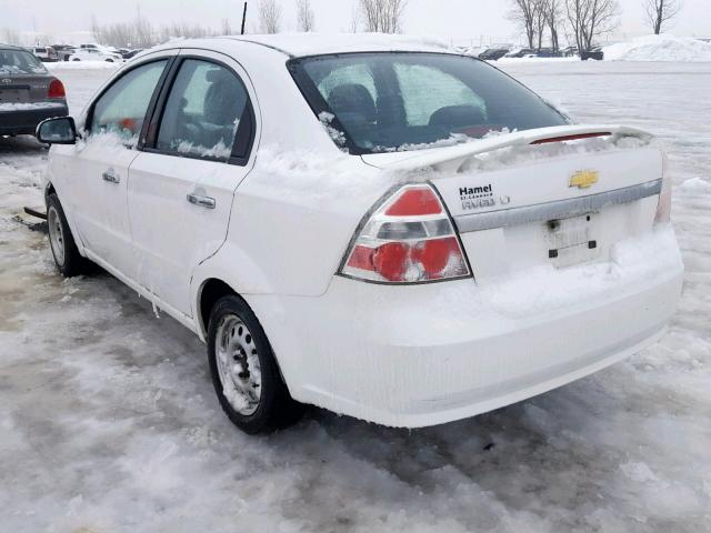 3G1TC5DE6AL134712 - 2010 CHEVROLET AVEO LT WHITE photo 3