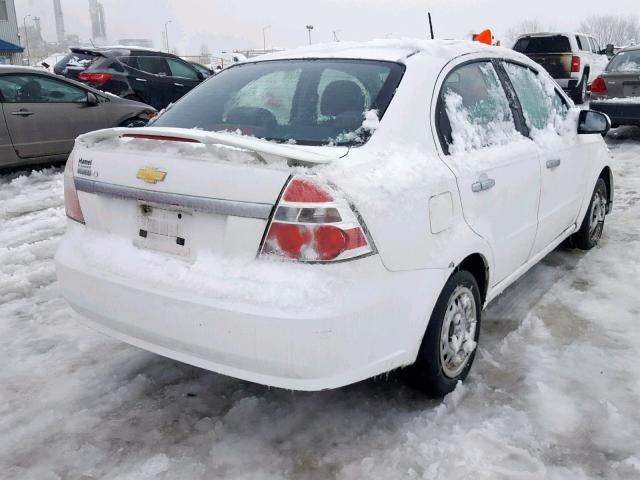 3G1TC5DE6AL134712 - 2010 CHEVROLET AVEO LT WHITE photo 4