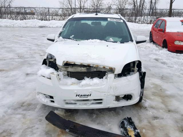 3G1TC5DE6AL134712 - 2010 CHEVROLET AVEO LT WHITE photo 9