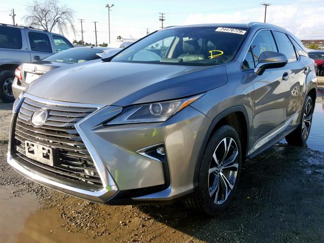 JTJDZKCA6J2012390 - 2018 LEXUS RX 350 L GRAY photo 2