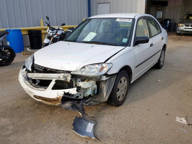 2HGES16364H628378 - 2004 HONDA CIVIC DX V WHITE photo 2