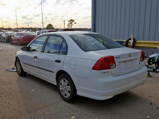 2HGES16364H628378 - 2004 HONDA CIVIC DX V WHITE photo 3