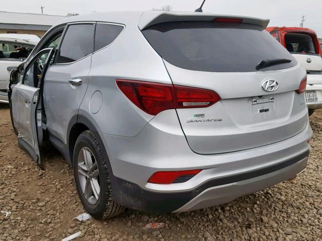 5XYZT3LB6JG531132 - 2018 HYUNDAI SANTA FE S SILVER photo 3