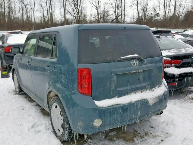 JTLKE50E981031714 - 2008 SCION XB TEAL photo 3