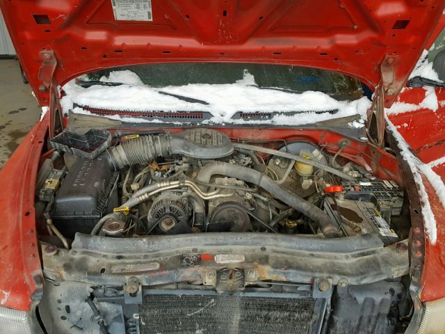 1B7GG23YXVS255063 - 1997 DODGE DAKOTA RED photo 7