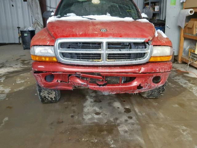 1B7GG23YXVS255063 - 1997 DODGE DAKOTA RED photo 9