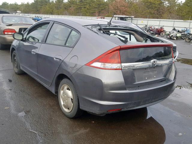 JHMZE2H38CS000287 - 2012 HONDA INSIGHT GRAY photo 3