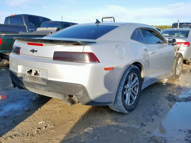 2G1FD1E36F9275256 - 2015 CHEVROLET CAMARO LT SILVER photo 4