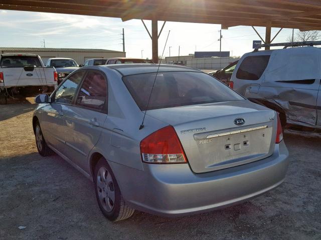 KNAFE121285508831 - 2008 KIA SPECTRA EX SILVER photo 3