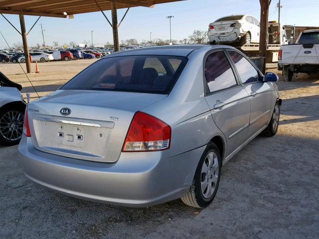 KNAFE121285508831 - 2008 KIA SPECTRA EX SILVER photo 4