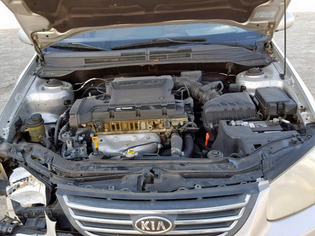 KNAFE121285508831 - 2008 KIA SPECTRA EX SILVER photo 7