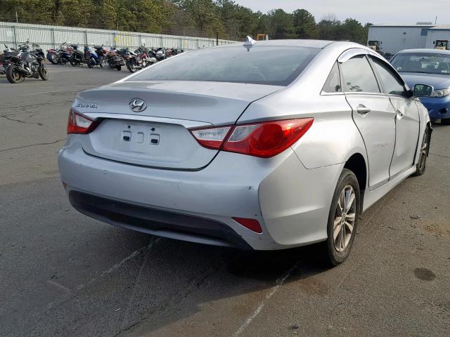 5NPEB4AC4EH836484 - 2014 HYUNDAI SONATA GLS SILVER photo 4