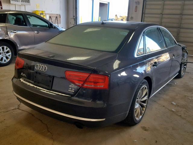 WAURVAFD4BN005018 - 2011 AUDI A8 L QUATT GRAY photo 4