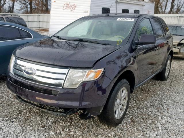 2FMDK38C87BA49625 - 2007 FORD EDGE SEL BLUE photo 2