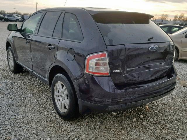 2FMDK38C87BA49625 - 2007 FORD EDGE SEL BLUE photo 3